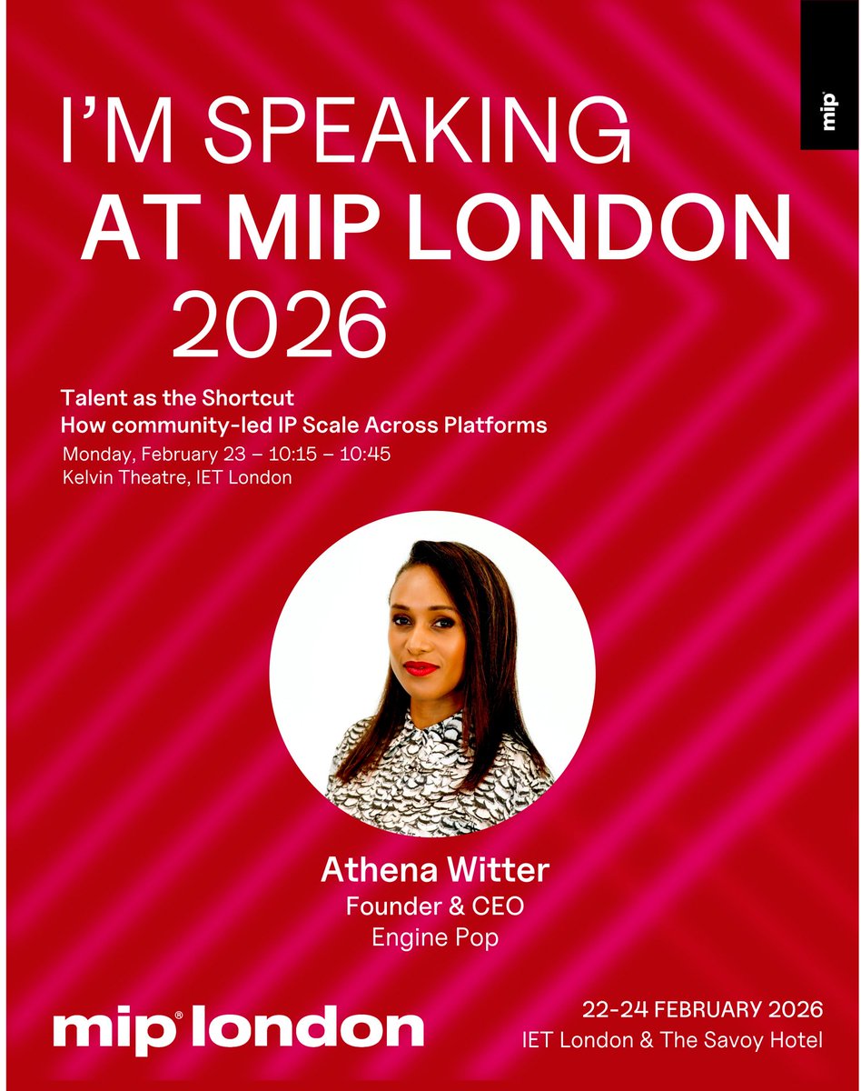 Moderating a headliner panel at <a href="/mip/">MIP Markets</a> London.

Talent as the Shortcut: how community-led IP scales across platforms.
With Julie Bogaert (<a href="/Snap/">Snap Inc.</a> ), Saruul Krause-Jentsch (<a href="/Spotify/">Spotify</a>) and Tobias Schiwek (<a href="/WeAreEra_DACH/">We Are Era</a>)

Mon 23 Feb · 10.15–10.45
IET London, Kelvin Theatre