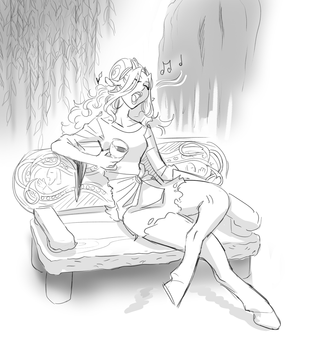 Savitri singing in the garden #originalcharacterart #originalcharacters