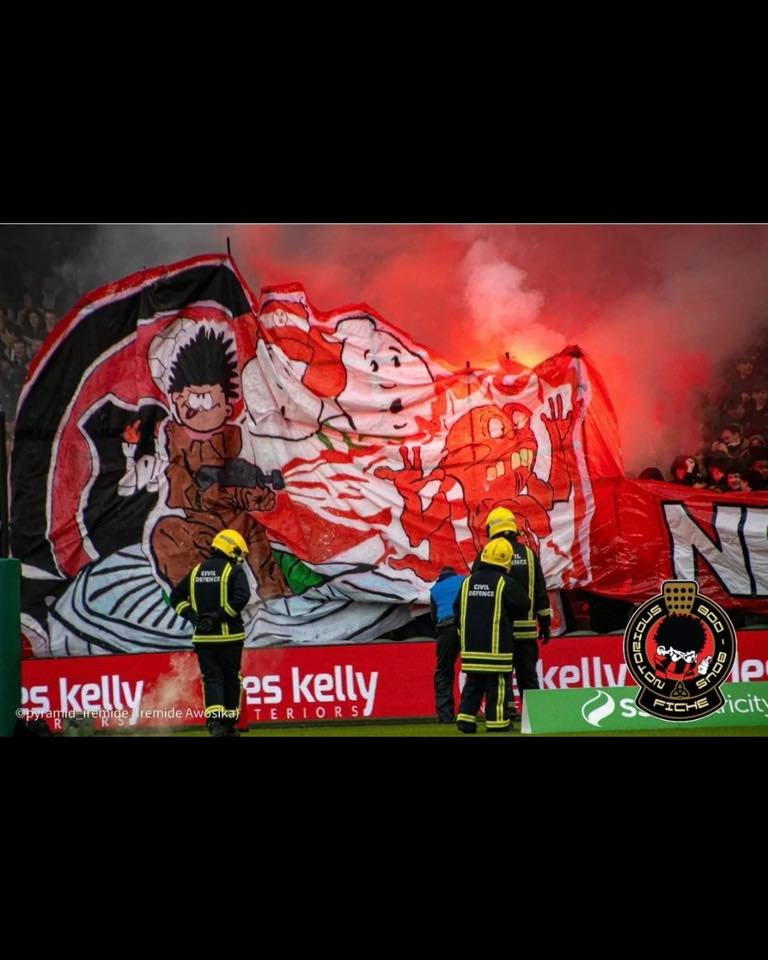 ultras_antifaa's tweet photo. ❝When There's No Big Clubs, In The Neighbourhood. Who Ya Gonna Call?❞

📍Bohemian FC, Ireland (08.02.2026) https://t.co/VNPY0kSffz