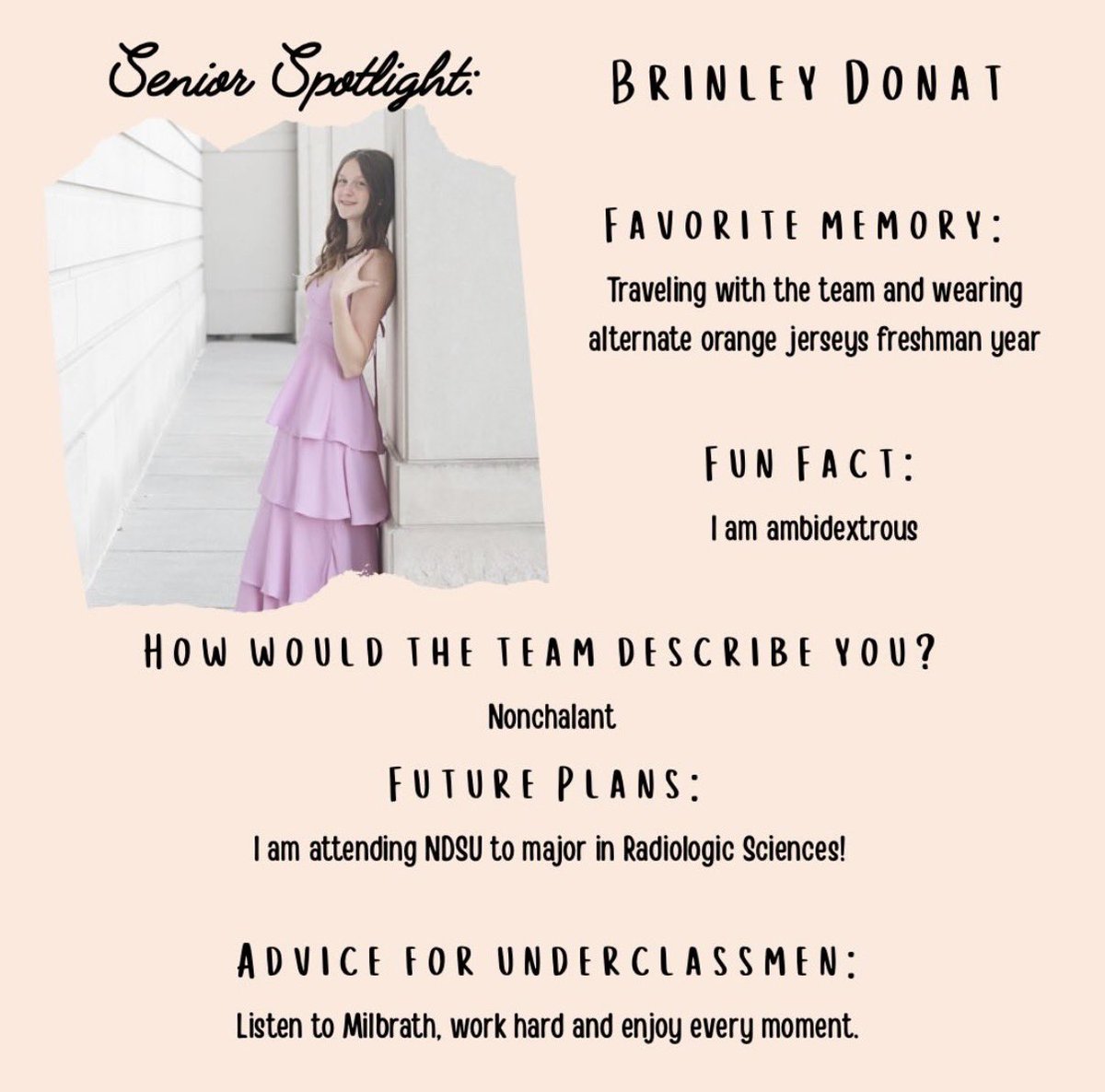 📣 Senior spotlight: Managers 

They play a vital role behind the scenes by keeping practices organized, supporting game-day operations, and always being ready to help wherever needed. Their dedication and positive attitudes mean more to this program than words can say.
