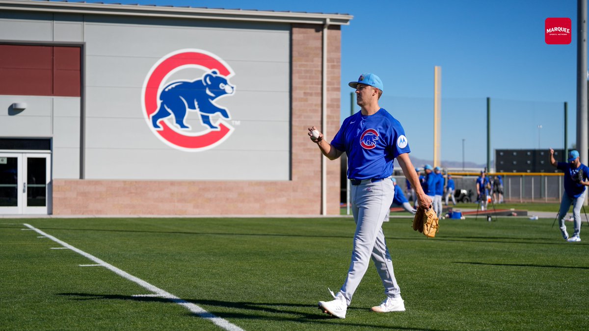 Camp officially starts Wednesday, but some of the #Cubs best arms were getting after it today in Mesa.

#SpringTraining