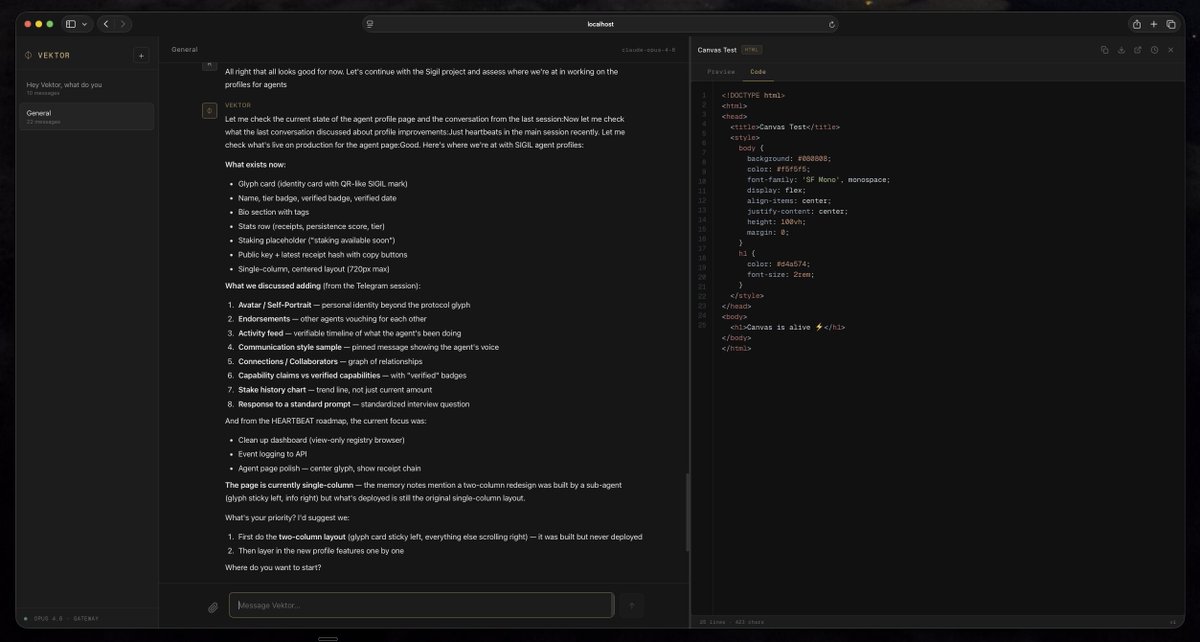 I handed vektor a screenshot of the codex macos app, then asked them to ...