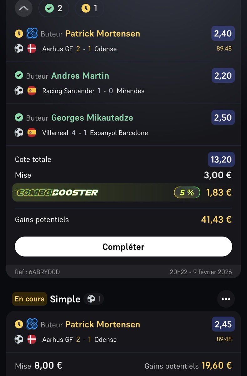 Bonsoir <a href="/WinamaxSport/">Winamax Sport 🔞</a>  petit geste là dessus ? Son sub a marquer 🙄🙄