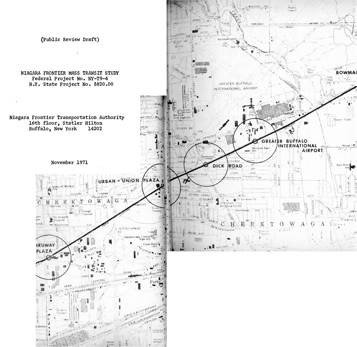 WNYTransit's tweet photo. Proposed original 1971 alignment for Metro Rail to the airport. https://t.co/cQXq1QPs52