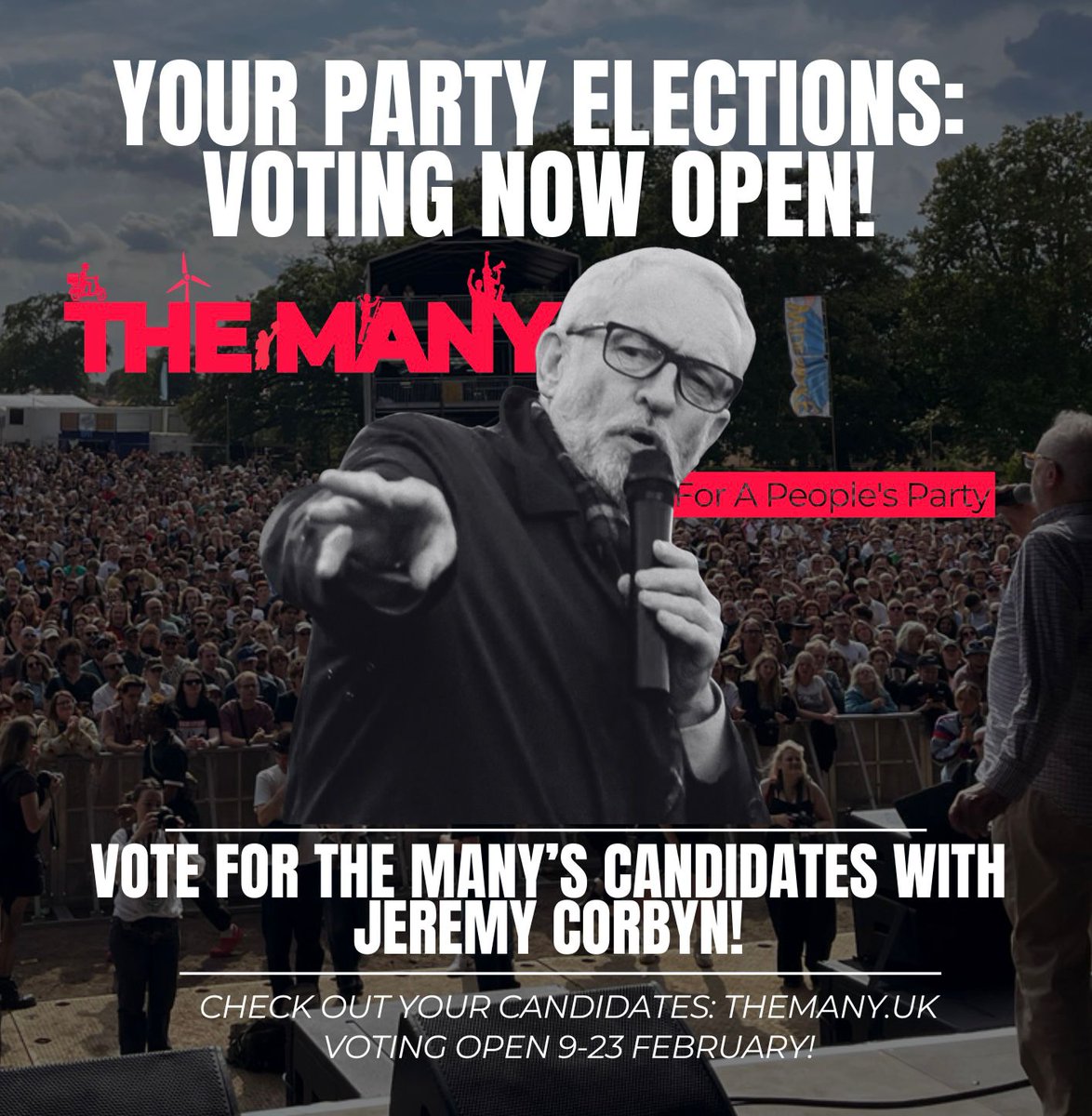 📢 Your Party Leadership Elections are now open

The Many's candidates are running to:
✊ campaign on the big issues, from the cost-of-living to Palestine
🗳️ elect Jeremy Corbyn as Parliamentary Leader
💪 build power through community organising

Agree? Here's who to vote for 🧵