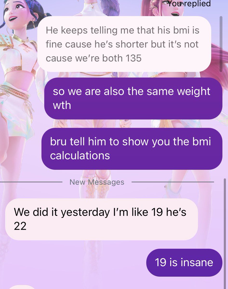 my hb bmi is lower than mine im abt to tweak (also i haven’t weighed since december, im now 129 😝)