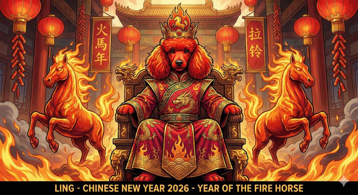 GM &amp; Happy Chinese New Year! 新年快乐 🧧🐉 May the Year of the Horse bring strength, speed, and unstoppable $LING energy.
