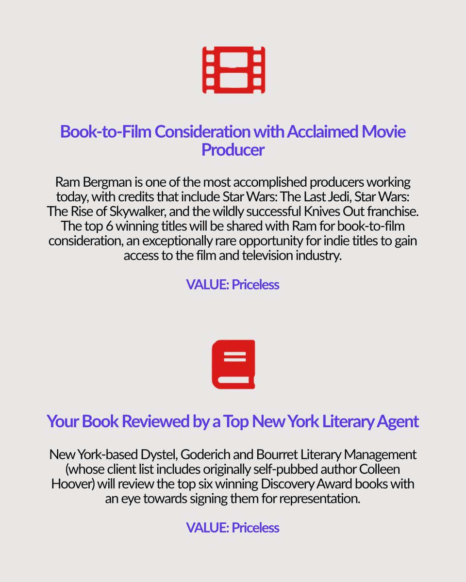 IndieReader's tweet image. TWO DAYS LEFT TO ENTER THE INDIE READER DISCOVERY AWARDS!

SUBMISSIONS CLOSE SOON!

We would love to see your work in the mix this year.

Enter your book before February 11th HERE: loom.ly/x3ZO0UA

#IndieReader #IRDiscoveryAwards #IndieAuthors #IndieBooks