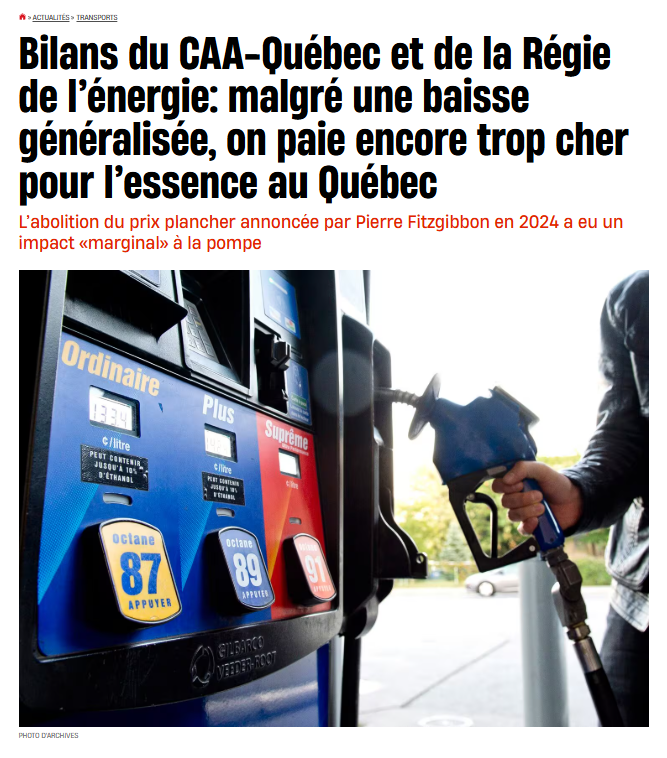 Guernott's tweet photo. Ben non voyons les québécois sont content quand il paie 2 X plus cher ! On devrait le mettre à 4$ le litres et la ça serai le bonheur total ! ⛽️ https://t.co/3MQGeTX7T0