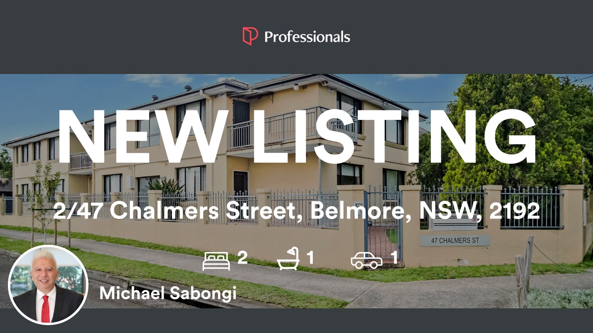 MichaelSabongi's tweet photo. 🛌 2 🛀 1 🚘 1
📍 2/47 Chalmers Street, Belmore, NSW, 2192

My latest listing on RateMyAgent.
Real Estate Class 2 143496
https://t.co/s5bgoOi7rZ

...
#ratemyagent #realestate #Professionals_Belmore https://t.co/cwjxHOdOG6