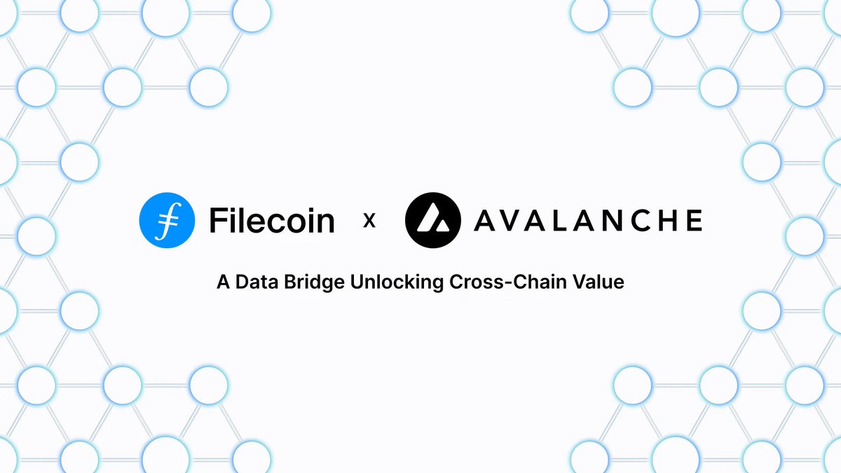 Filecoin's tweet photo. Last year, @FilFoundation and Ava Labs (@avax) announced a native data bridge prototype between Avalanche C-Chain and Filecoin via the Filecoin Virtual Machine.

The bridge moved C-Chain data to Filecoin for archival and audit needs, with verifiable storage. https://t.co/fjGG0K4PuN