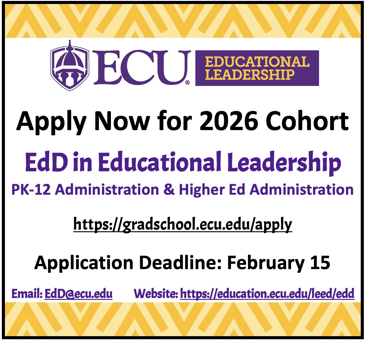 ECU Ed Leadership & Foundations tweet media