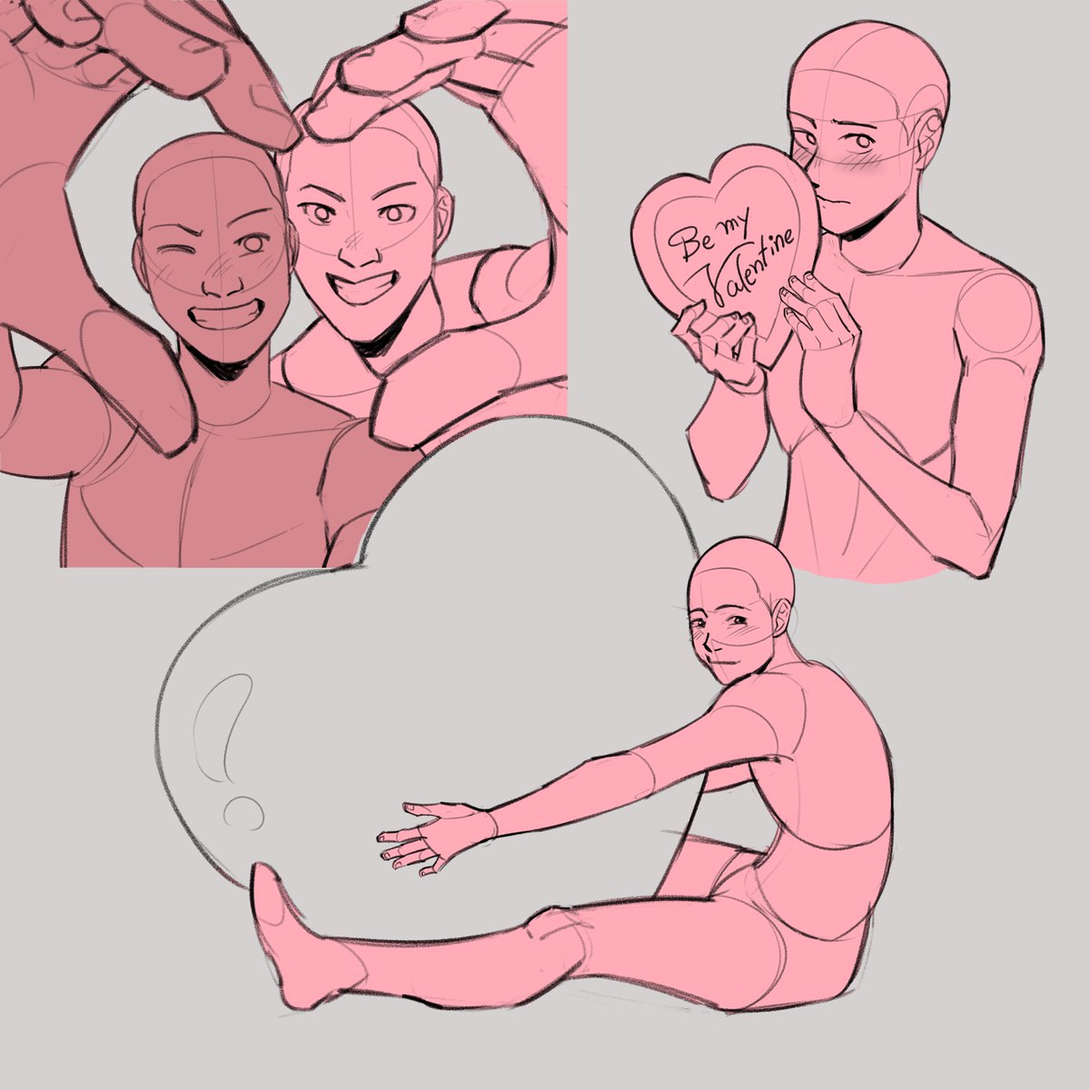 Some more Valentine's day poses! 
Hope you like it and hpe you have a great Valentine's day :)
8 extra poses on my patreon 

#drawingbase #poses #poseref #posereference #artbase #artreference #ValentinesDay