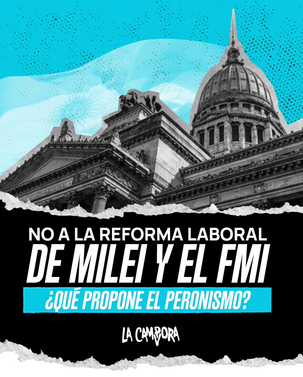 NO A LA REFORMA LABORAL DE MILEI Y EL FMI.

Mirá las propuestas del peronismo ⤵️