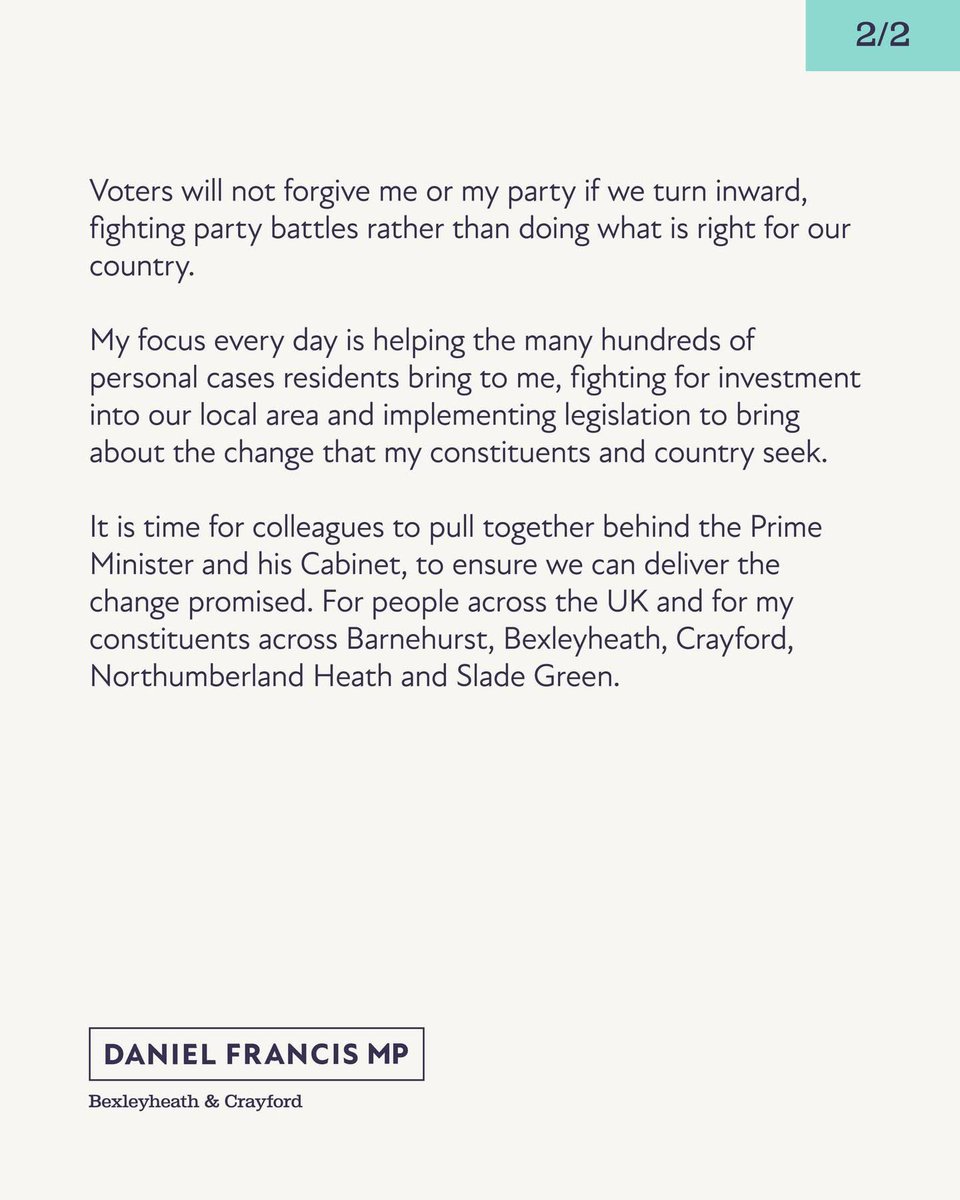 Daniel Francis MP tweet media
