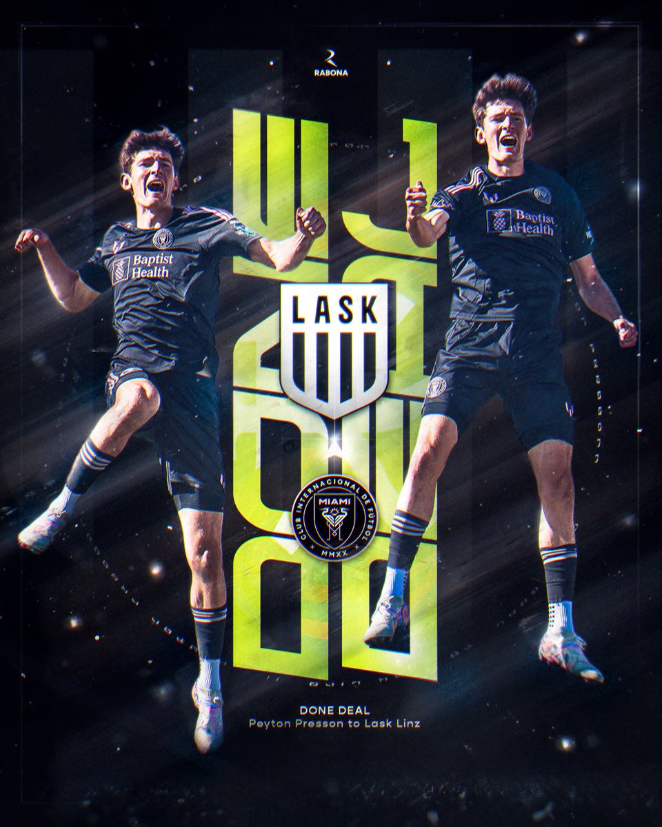 rabonasports's tweet photo. We are delighted to announce transfer of Peyton Presson from Inter Miami  to Lask Linz 💪🏼
Congrats, Peyton 👏🏼 https://t.co/Nalf0srsNr