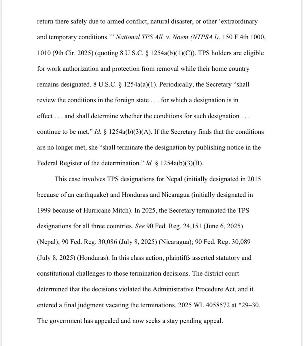 A win for the rule of law and vindication for the US Constitution. Under the previous administration, Temporary Protected Status was abused to allow violent terrorists, criminals, and national security threats into our nation. 

TPS was never designed to be permanent, yet