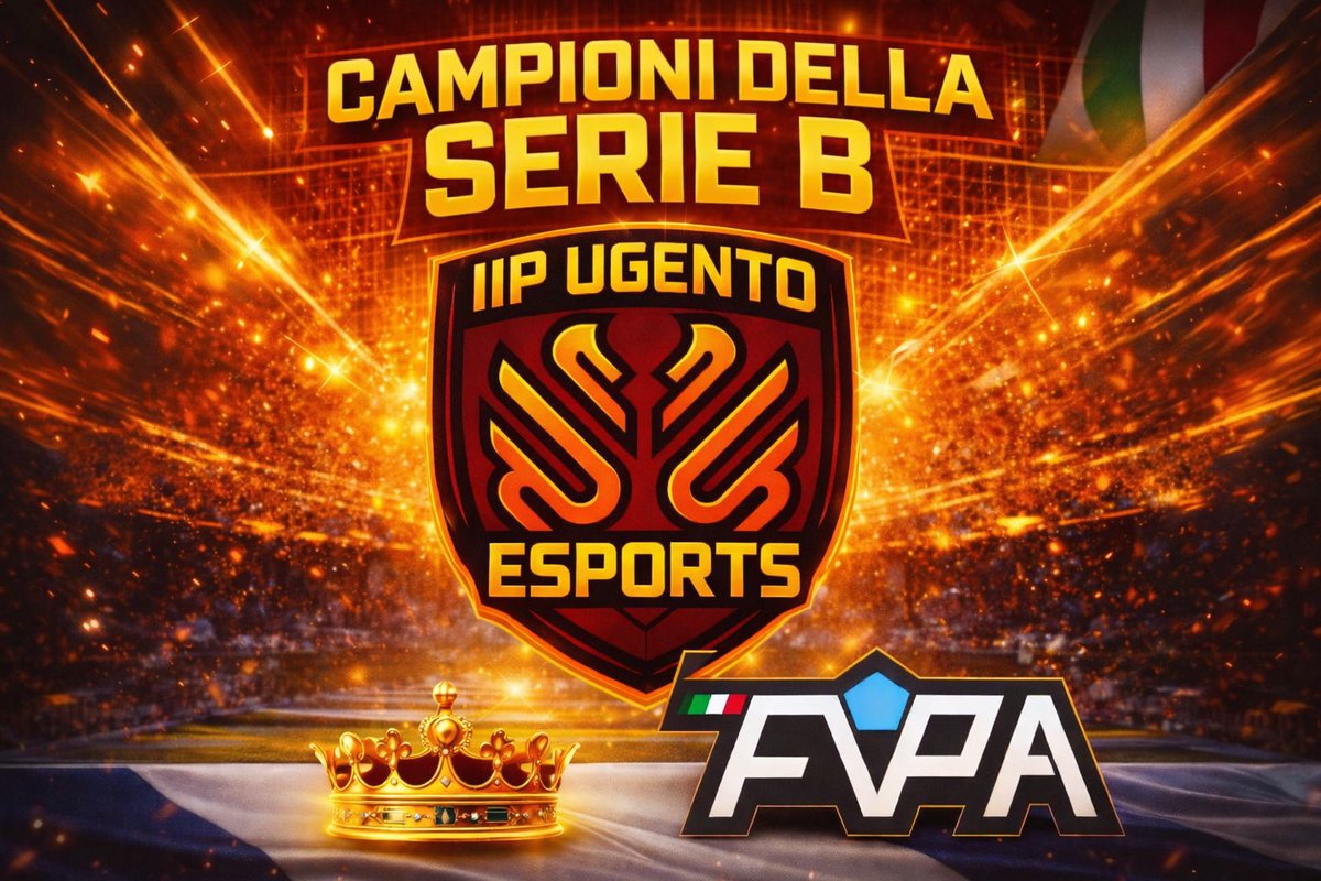 Con 2 giornate di anticipo la matematica ci da ragione! Dopo la finale della di coppa Italia <a href="/FVPA_net/">FVPA.net 🇮🇹</a> ci posizioniamo nel gradino conquistando di merito la massima serie vincendo meritatamente il campionato di serie B!Un applauso ai <a href="/22Galacticos/">Galacticos Ladispoli Esports</a> per la sfrenata corsa! arriviAmo