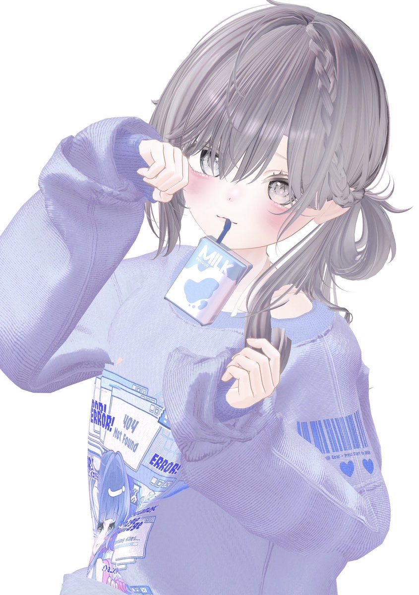 uimaru_vrc's tweet photo. 🐮🥛🤍
 #manuka_3D 
 #VRChat️ https://t.co/xIoWXPSB4x
