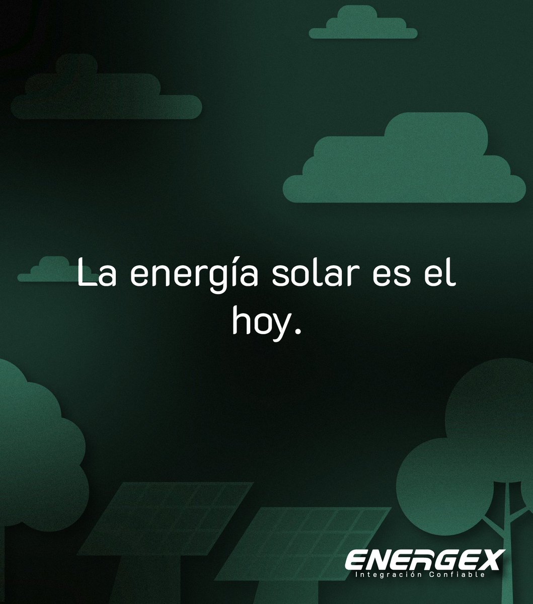 EnergexSA's tweet photo. Invertir en energía solar hoy es avanzar hacia una operación más eficiente y sostenible.
#SolucionesSolares #EnergíaVerde #PanelesSolares #SostenibilidadEnergética https://t.co/aJfXXsOVL3