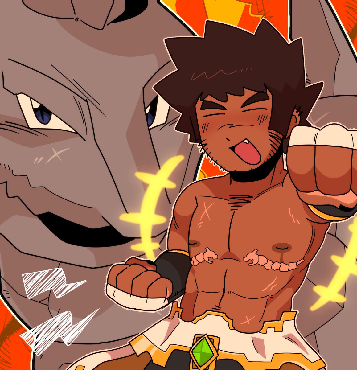 The b in Brock stands for butch

[ pokemon, pokemon masters ]
