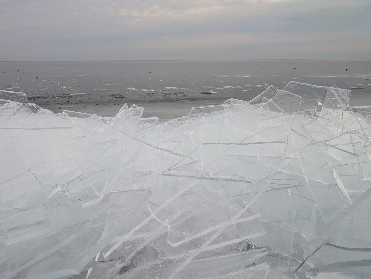 frozen lake superior beach