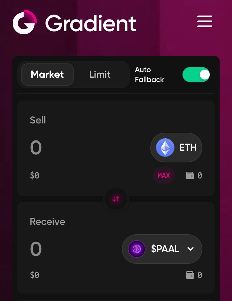 If you swap 10k on <a href="/Uniswap/">Uniswap Labs 🦄</a> or <a href="/PancakeSwap/">PancakeSwap</a> you lose a few hundred bucks on trading fees

If you swap 10k on <a href="/useGradient/">Gradient</a> you will lose nothing

Soon everyone will trade price impact free on $GRAY and you can buy now before mass FOMO👀

$PAAL $FET $TAO $NEAR $UNI $HYPE $ETH