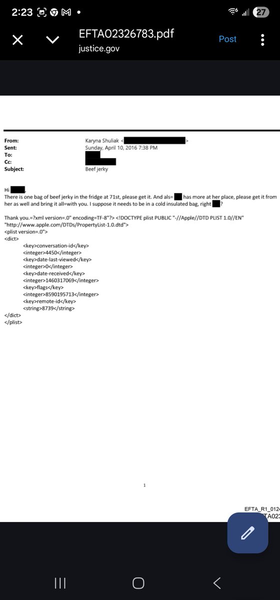 Not enough people are asking the question, what is "Jerky" and it shows. #EpsteinFiles