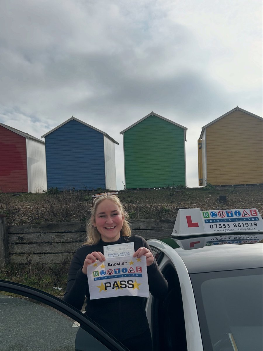 RoutineDriving's tweet photo. @JasontheADI Congrats and well done Charlotte on #passedfirsttime your driving test this morning! Great drive, super result and didn’t need to use the water wings! Enjoy! Stay safe! https://t.co/nDiQyJfybP https://t.co/NVkoBDBSnZ