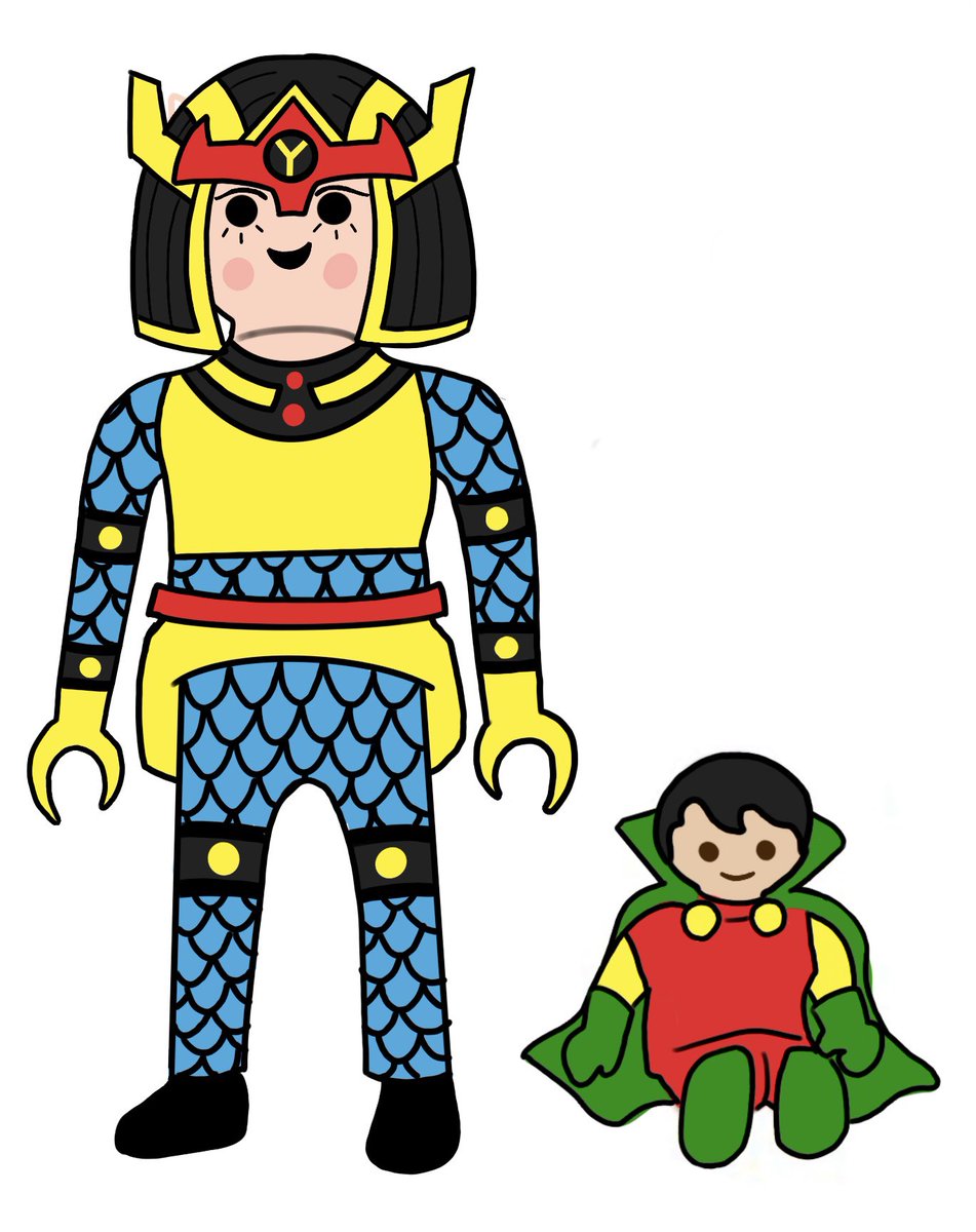 Big Barda and Mister Miracle Playmobil (to scale)