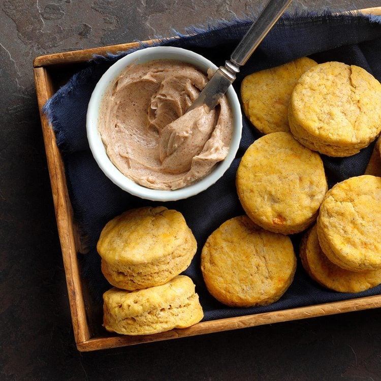 TheNibble's tweet image. February is National Sweet Potato Month. Here’s something different and very yummy: sweet potato #biscuits. Mashed sweet potatoes are added to the dough. Serve them with #honey butter for a real treat. The #recipe: t.ly/PorJT. #SweetPotato #Baking