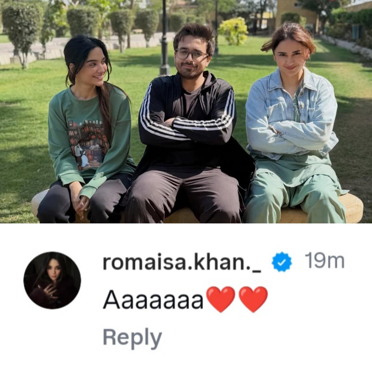 Lovely bond.😊 #YumnaZaidi #RomaisaKhan