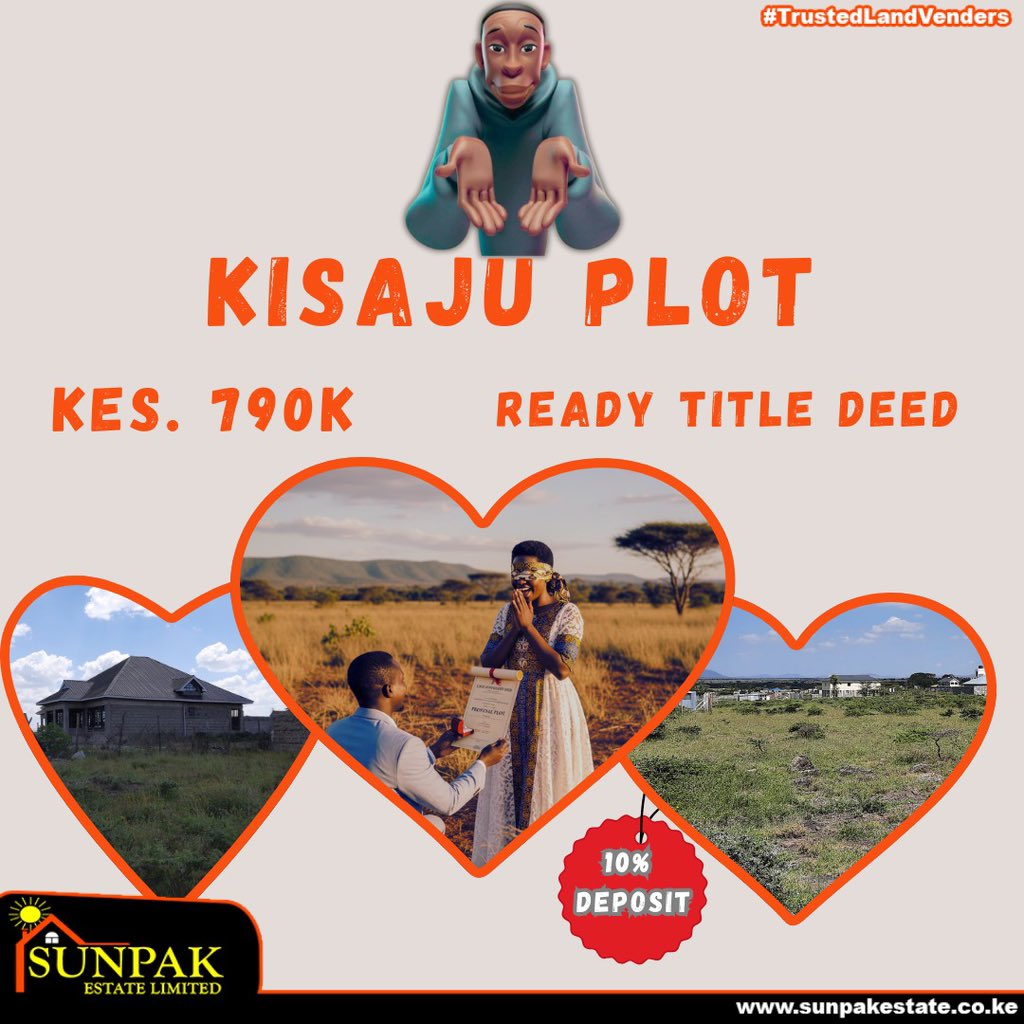 claire_korir's tweet image. Love is sweet, but owning land in Kisaju is sweeter! 🍭 Get your Ready Title Deed today for KES 790K. 🌍
Visit our website today sunpakestate.co.ke for real-time updates on Upcoming &amp;amp; Latest Projects

#TitleDeedReady
 #SunpakEstate 
#InvestmentGoals 
#CoupleGoals