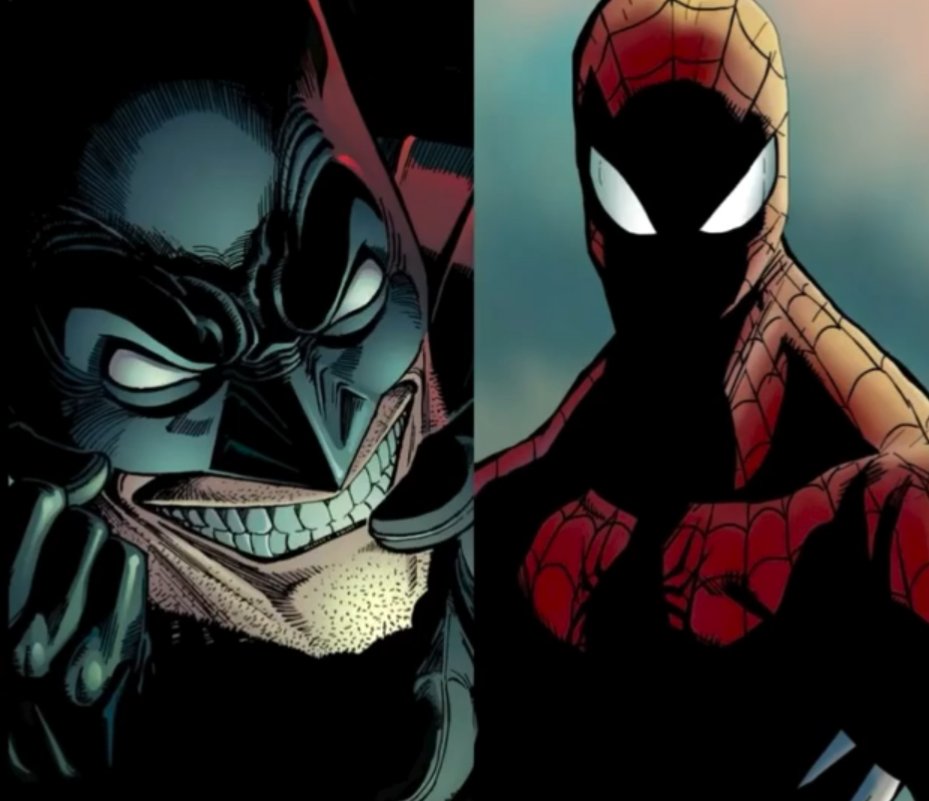 Jayysein's tweet image. What situation would be more scary?

Batman starting to smile or Spider-Man stops talking?