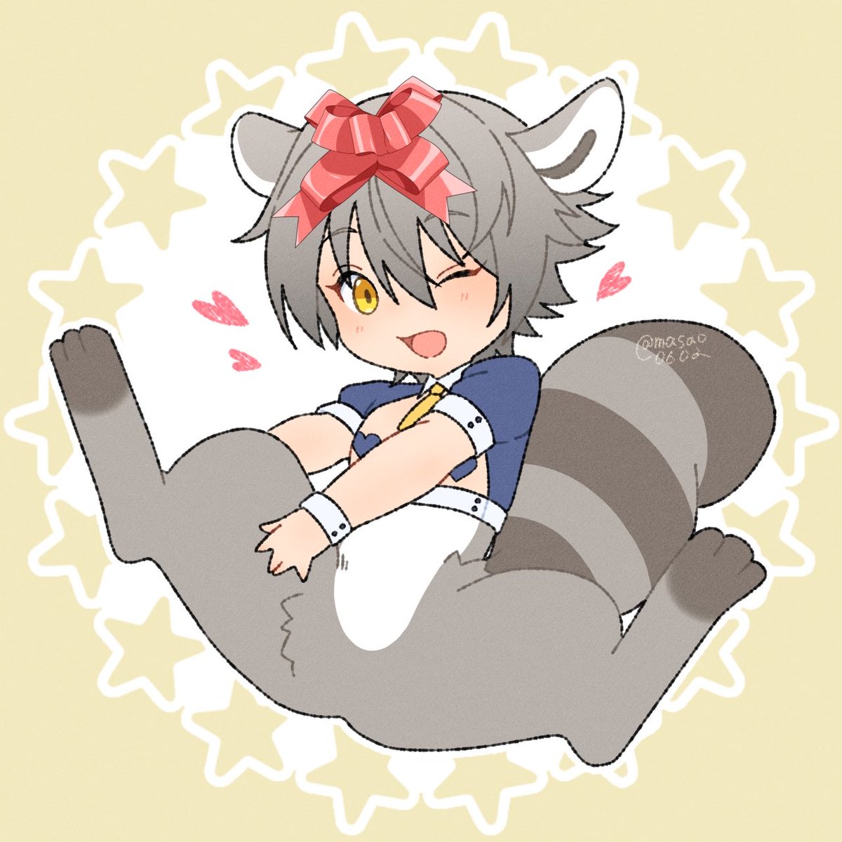 素材さえ作ってしまえば、過去のイラストでなんぼでも🎀付いた💫作れる