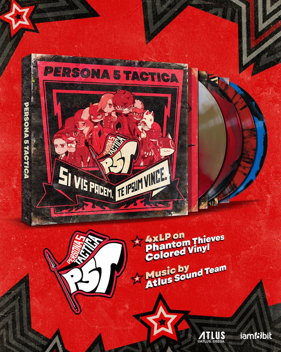 The (musical) revolution has begun! 🔥💿

Ignite your heart with the Persona 5 Tactica 4xLP Vinyl from <a href="/iam8bit/">iam8bit</a>.

Pre-order now, ending soon ➡️ atlus.link/P5T-Vinyl