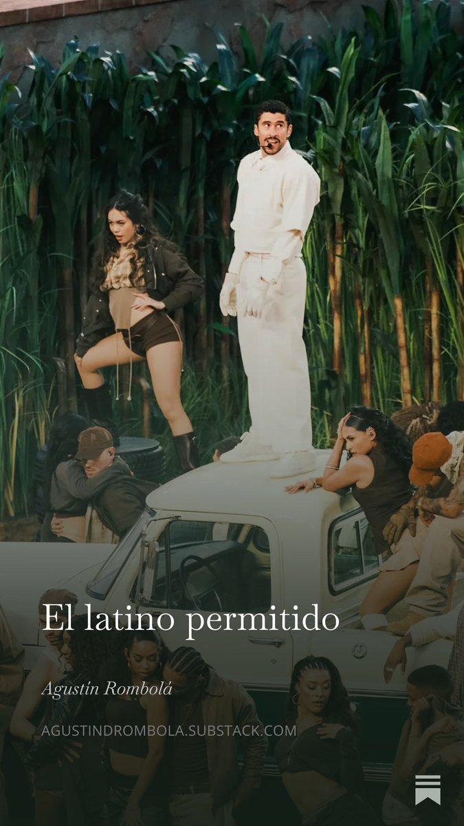 Primer post en Substack.

Bad Bunny, Super Bowl y reacciones locales.

El latino permitido, lo leen acá: agustindrombola.substack.com/p/el-latino-pe…