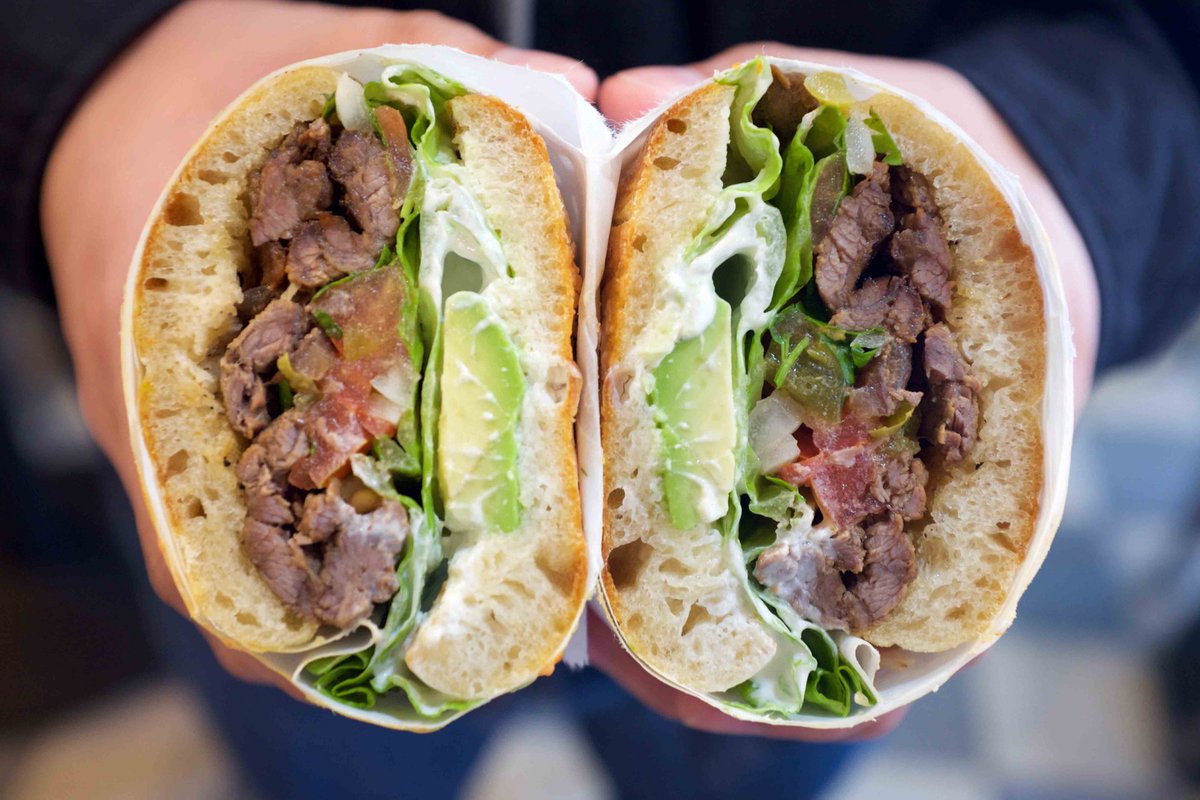 Craving something delicious? Dive into our ever-popular Carne Asada #5! 🥑🌮 Packed with grilled beef, creamy mayo, tangy pico de gallo with jalapeno, fresh avocado and lettuce sour cream. It's the talk of the town for a reason! #CookTortas #Bestseller