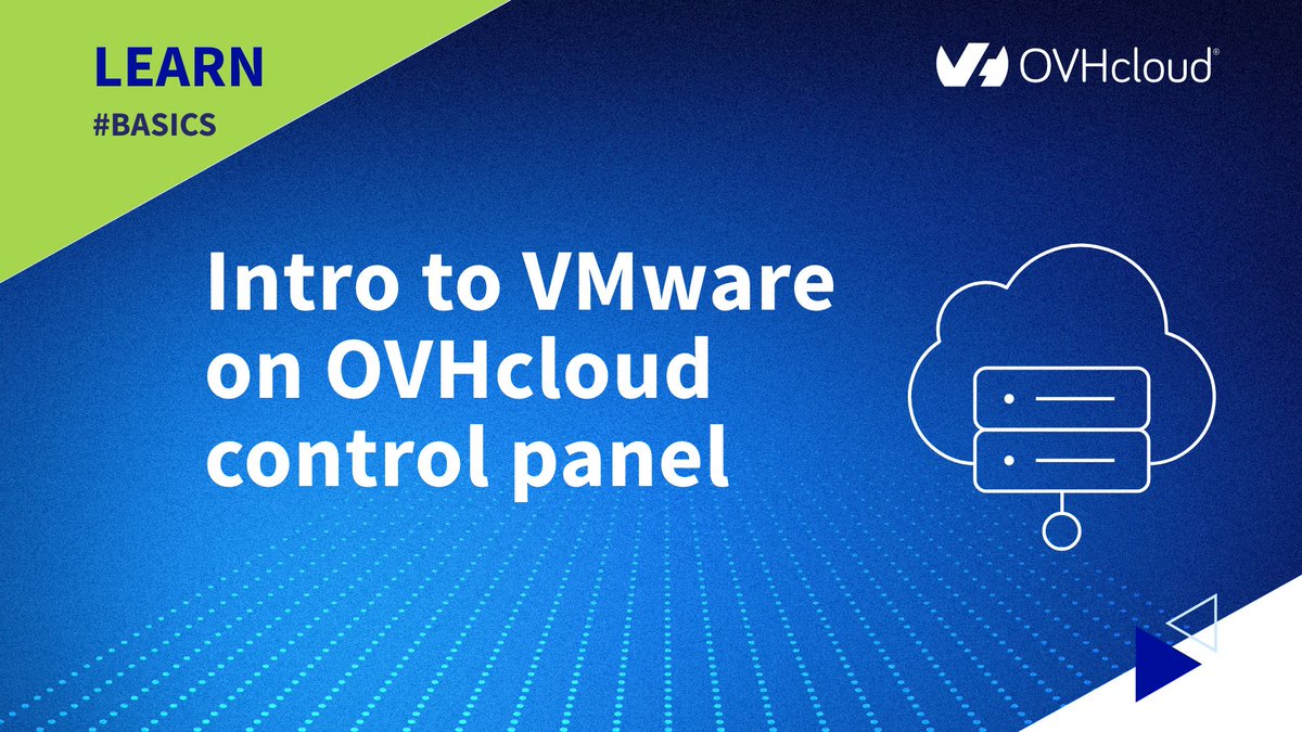 OVHcloud_US's tweet image. 🌤️#OVHcloudLearn: Intro to VMware on OVHcloud control panel 
#Basics 

Efficiently manage your Hosted Private Cloud with the OVHcloud Control Panel. Access tools for datacenters, security, and more to streamline your VMware infrastructure. 

Learn more:ow.ly/RxhT50YbNML
