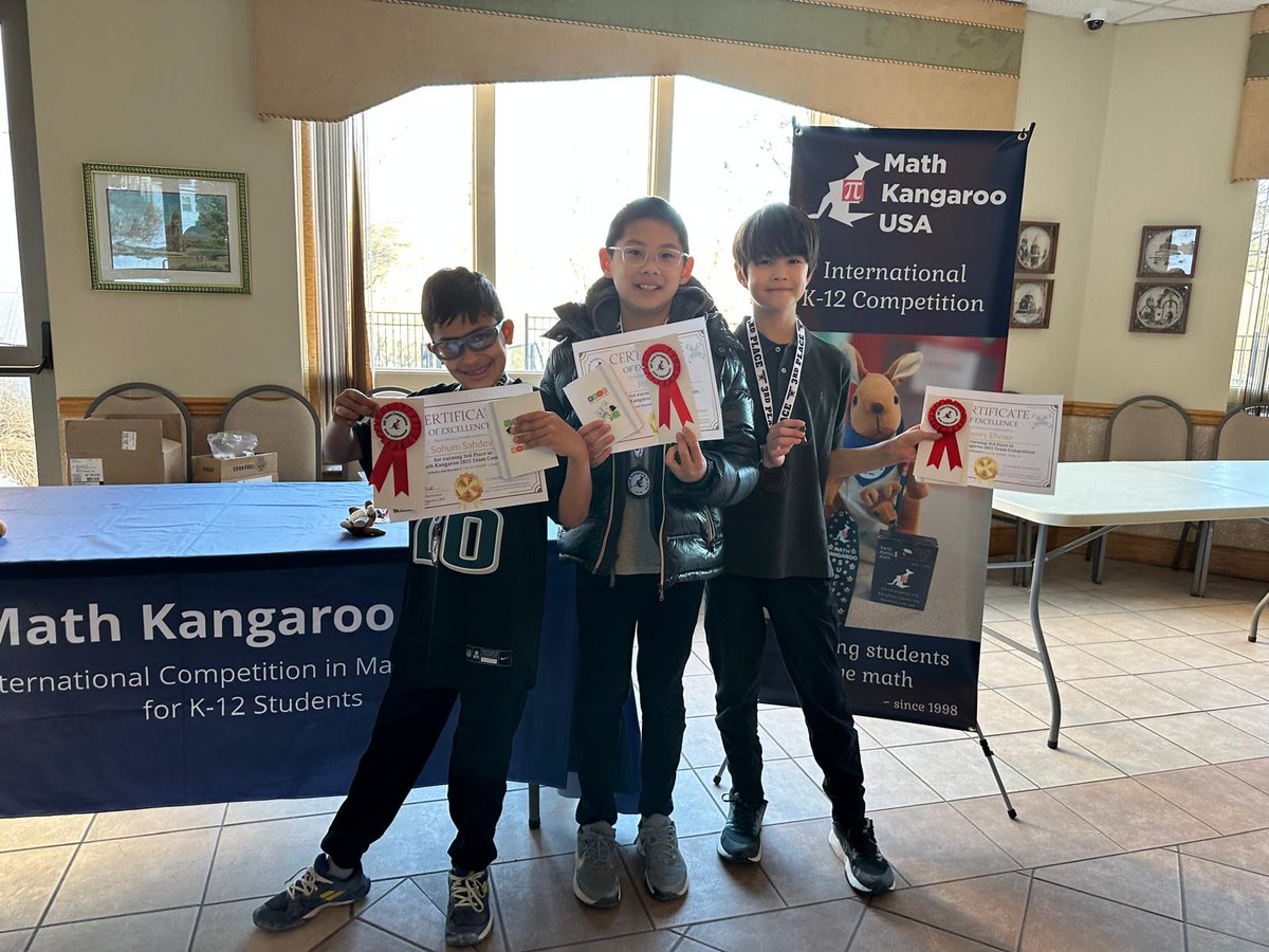 UsaKangaroo's tweet photo. Celebrating Excellence at Mathico! 🏅
The Standout Teams:
🌟GA Mathletes (Gr. 6) and Infinity and Beyond (Gr. 4): Bronze Medal &amp; Excellent Result
🌟Smarties (Gr. 4): Excellence Results
Congratulations! 
#MathKangaroo #AdvancedMath #STEMEducation #TeamSuccess #MathCompetition https://t.co/vhpJda5YqF