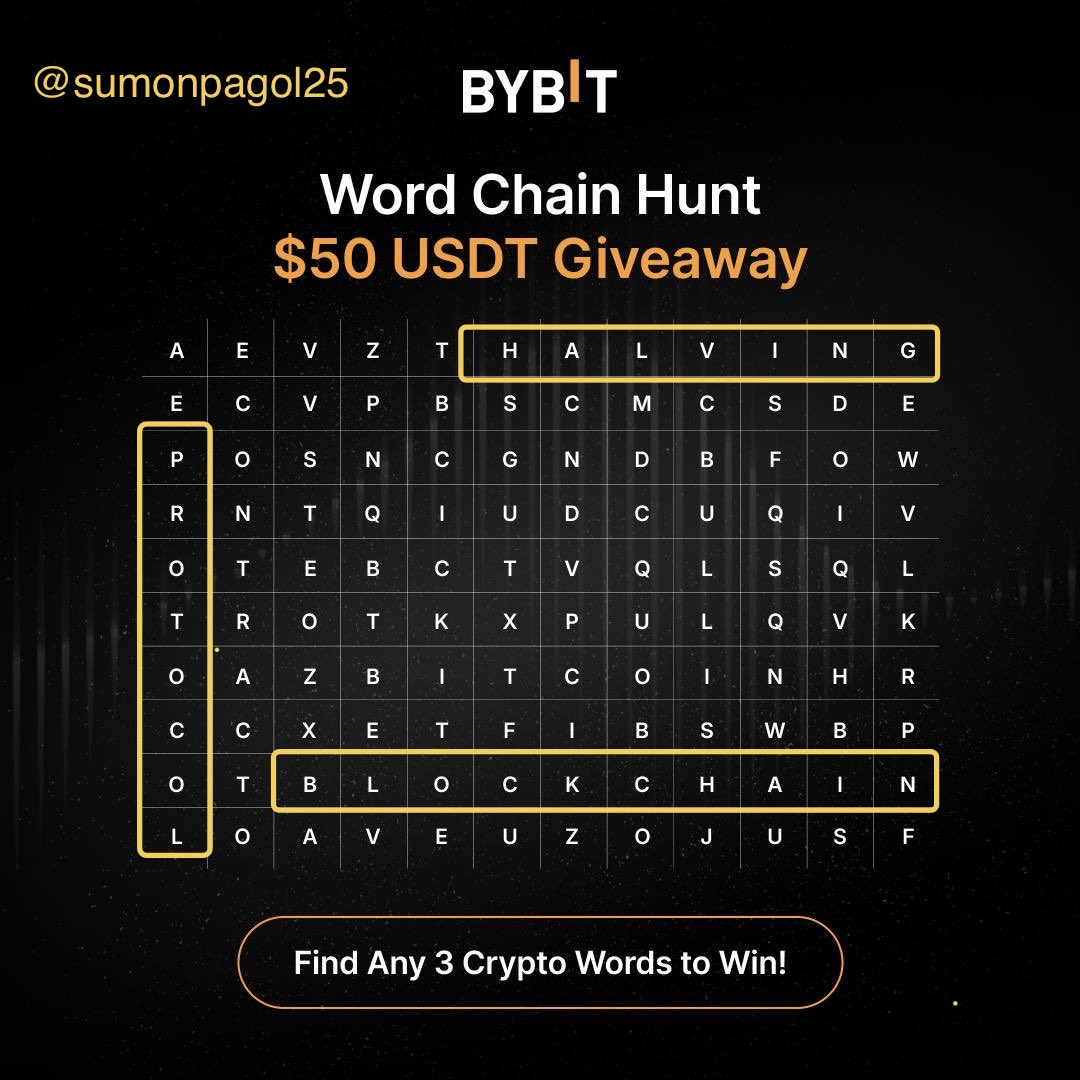 CryptoRohit003's tweet photo. @BybitSouthasia Answer:
1. Halving 
2. Blockchain 
3. Protocol 
@Kunalnaitam4 
@Rudrashelke 

#Bybitgiveaway https://t.co/6lCPTec2BS