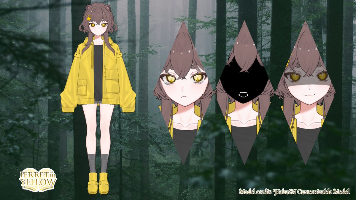 FerretinYellow's tweet image. ⌞INTRODUCTION⌝ 
📒𝘋𝘰𝘯'𝘵 𝘱𝘪𝘤𝘬 𝘶𝘱 𝘴𝘵𝘳𝘢𝘯𝘨𝘦 𝘣𝘰𝘰𝘬𝘴 𝘪𝘯 𝘵𝘩𝘦 𝘸𝘰𝘰𝘥𝘴... 
✿My name is Ferret! I'm a totally normal predebut vtuber, there's absolutely nothing strange about me... I̴ ̴p̷r̷o̴m̴i̵s̴e̶! 
✿More info below!  

&amp;gt;#ENVtuber&amp;gt;#VTuberUprising