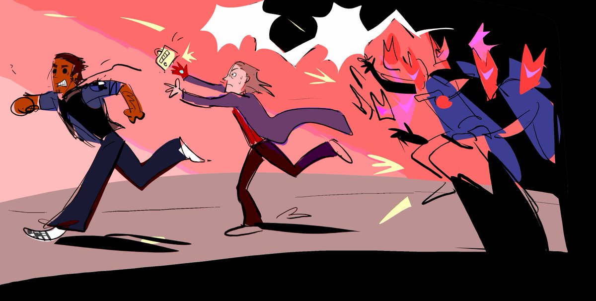 weebnordlord's tweet photo. going thru more old art, i have so much art of an eddworl au that i never shared. The premise of if was the reverse of WTFuture, present tom and tord go to the future to destroy the red leader - the red leader in the au was a sentient ai https://t.co/zJ2rNPPe2Z