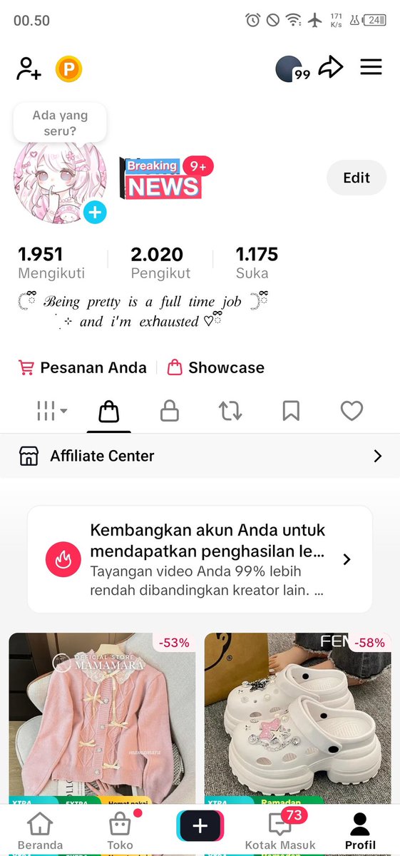 RedMoonStoree's tweet photo. WTS ACC TIKTOK F2K+LIKE 1K

💸150K

• Bisa ganti all data
• Usn atas bawah on
• No hb &amp; bind
• followers hasil konten+moots 
• live on (perangkat, game, manager)
• affiliate on (showcase terlihat)

Wts jual beli akun tiktok f2k like 1k selling acc account #zonauang #zonaba https://t.co/Slf6FBFU71