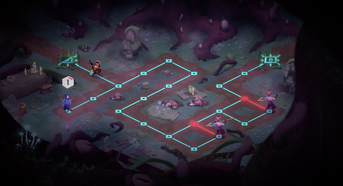 Hey, it’s #IndieDrop (!) 
🎮Today’s theme is…places you’ll visit in our game 🌳🌌☠️

#puzzlegame #turnbasedgame