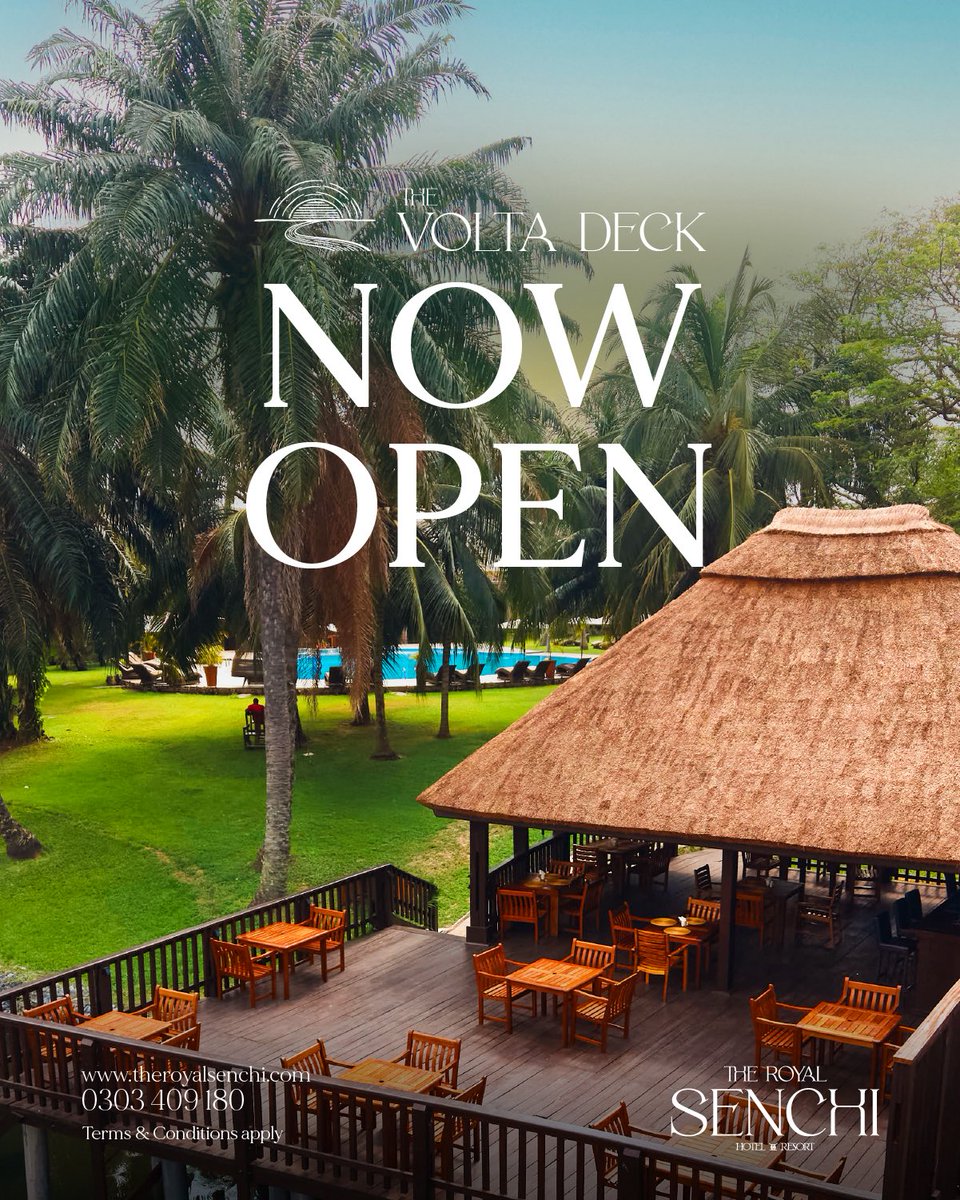 We are excited to officially announce the opening of The Volta Deck. 
The latest addition to our restaurant outlets, a perfect spot for views of The Volta River and relaxation.