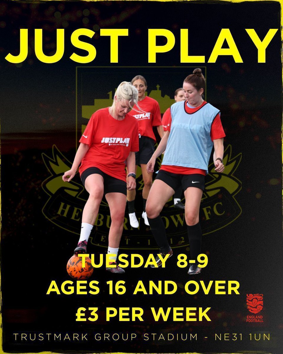 ⚽ Just Play!
Fun football. Big smiles. Great vibes. 🔥

📲 Get involved:
hebburntownjuniorsfc.com/JustPlay