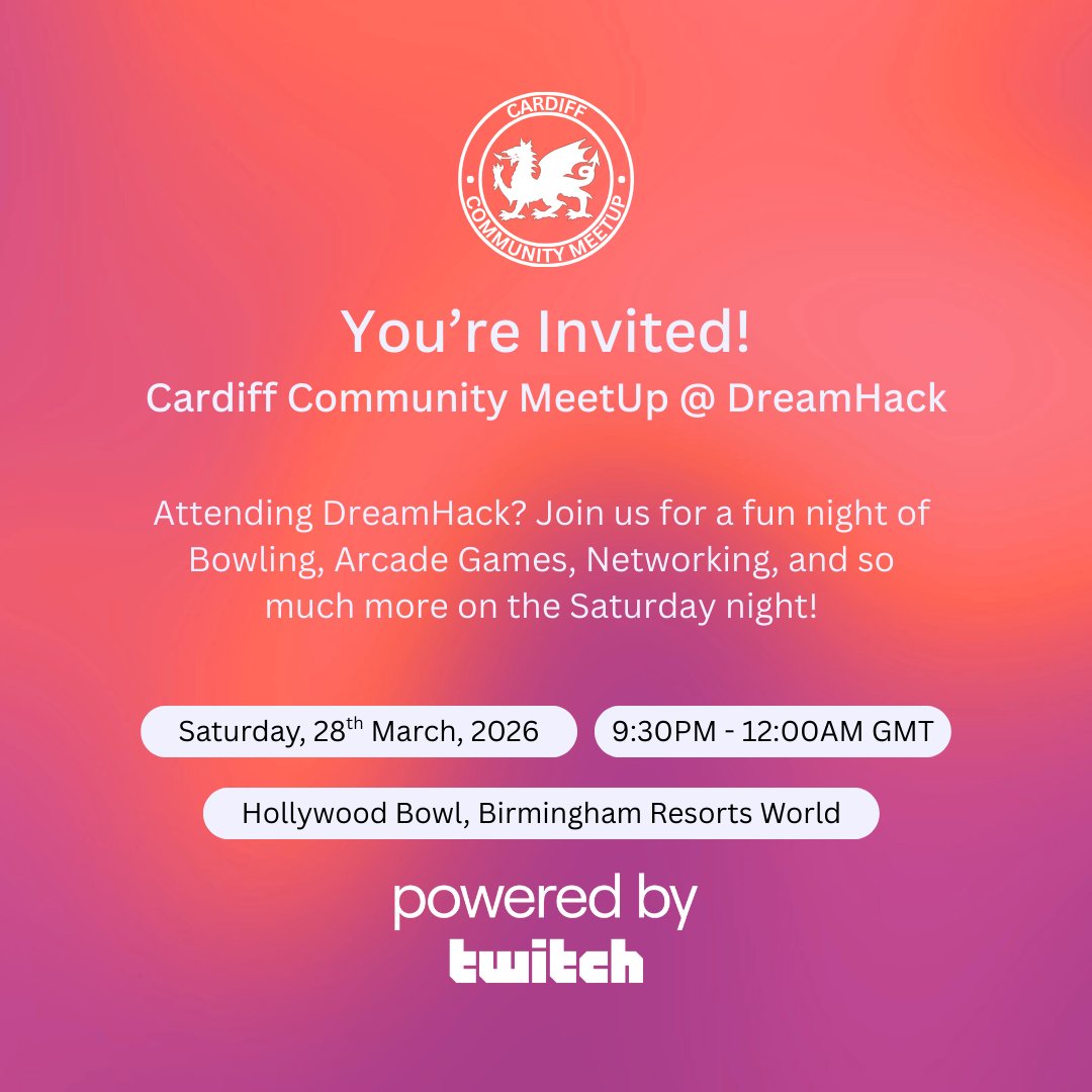 Cardiff Community MeetUp, Powered by Twitch tweet media