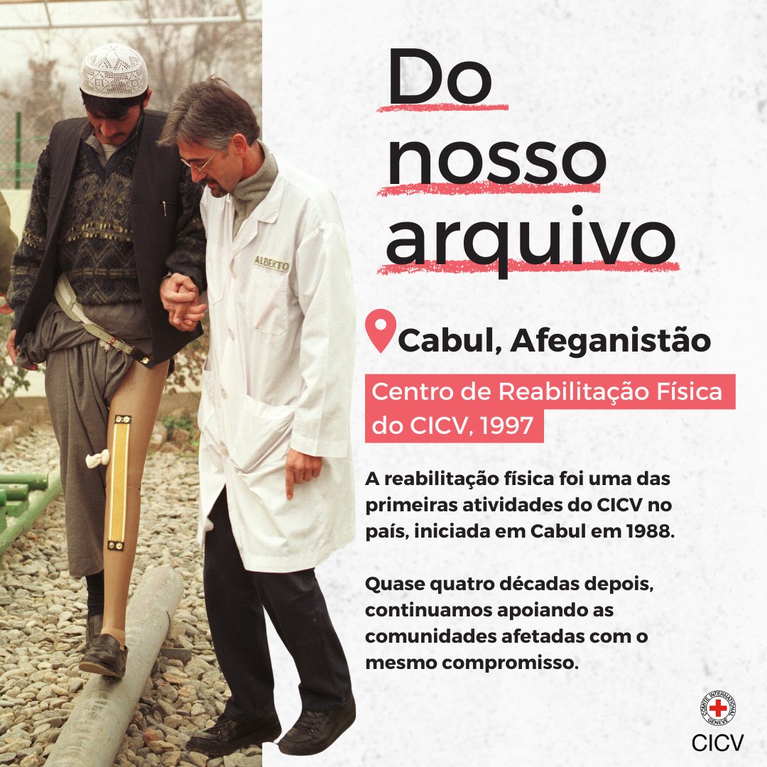 CICV_br's tweet photo. 📍 Afeganistão | Desde 1997, no Centro de Reabilitação Física em Cabul, até hoje.
 
O mesmo lugar, com o mesmo propósito: através das gerações, pessoas cujas vidas foram alteradas por conflitos armados procuram o centro para recuperar a mobilidade e reconstruir sua independência. https://t.co/SRpnOqGuzI