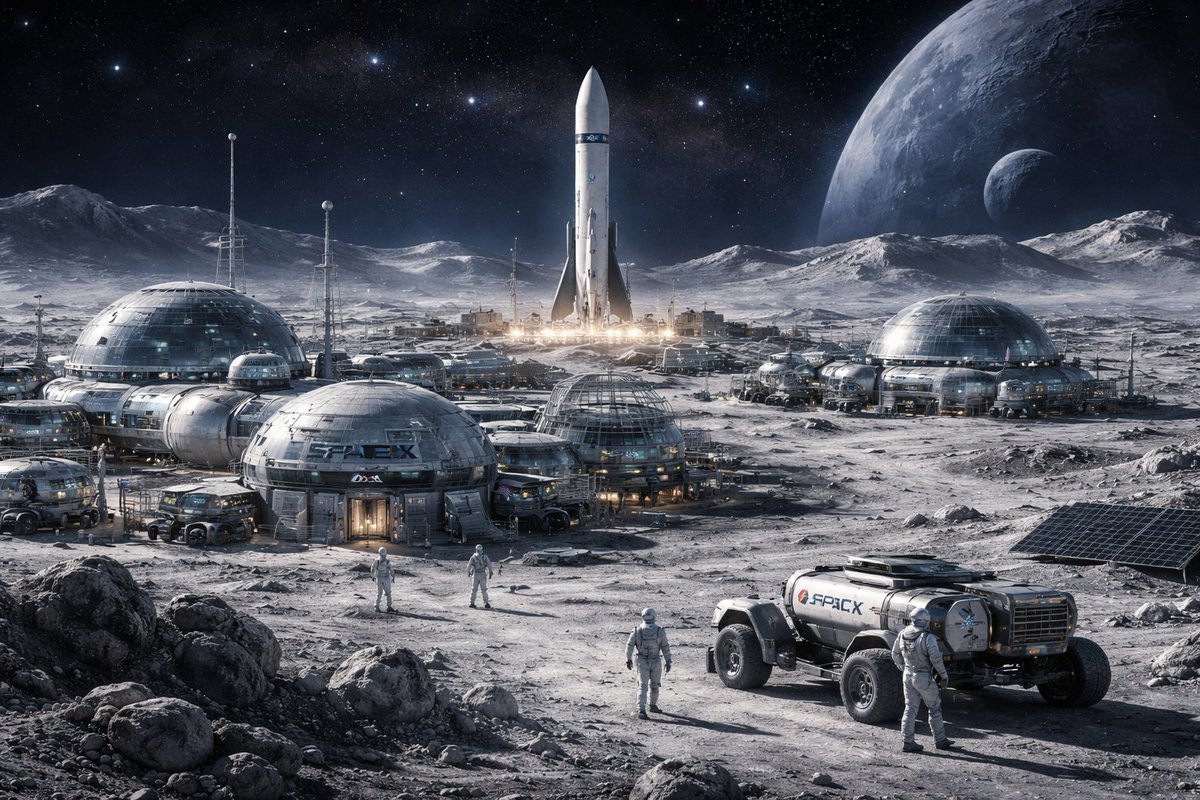 FtureXnow's tweet photo. Humanity’s next address: the Moon. 🌕🚀